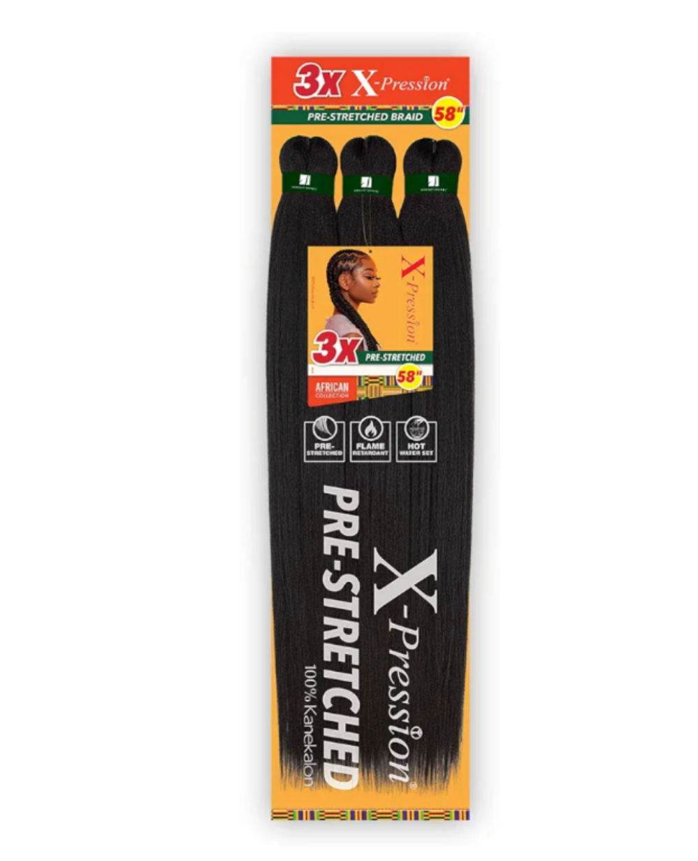 3X X-Pression Pre-Stretched Braid 58"