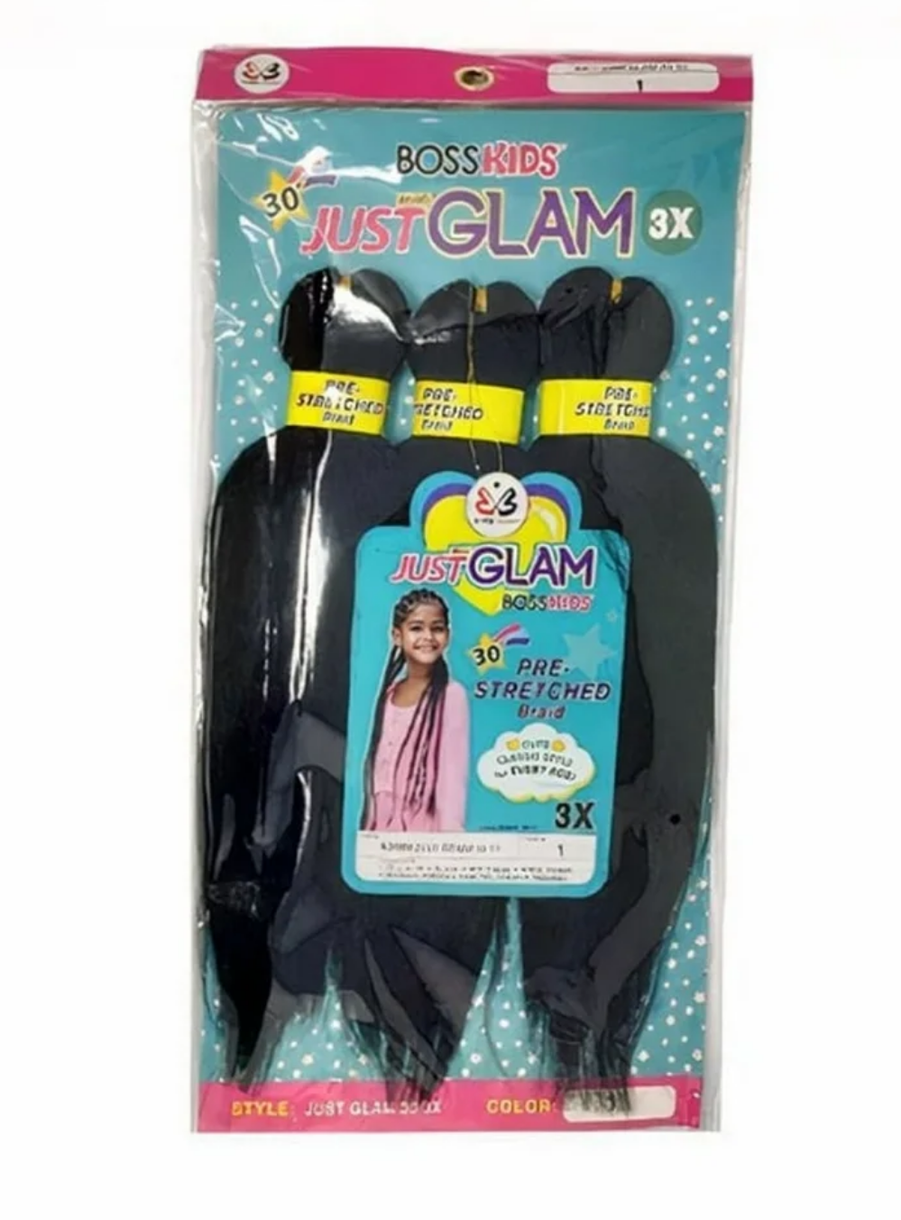 Bobbi Boss Just Glam Boss Kids Pre-Stretched 3X 30"