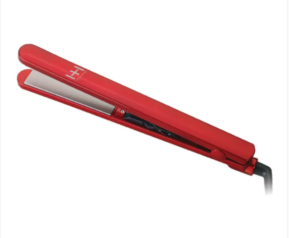 HOT & HOTTER EXTRA LONG TITANIUM FLAT IRON 1in, 1 COUNT HAIR STRAIGHTENER, RED
