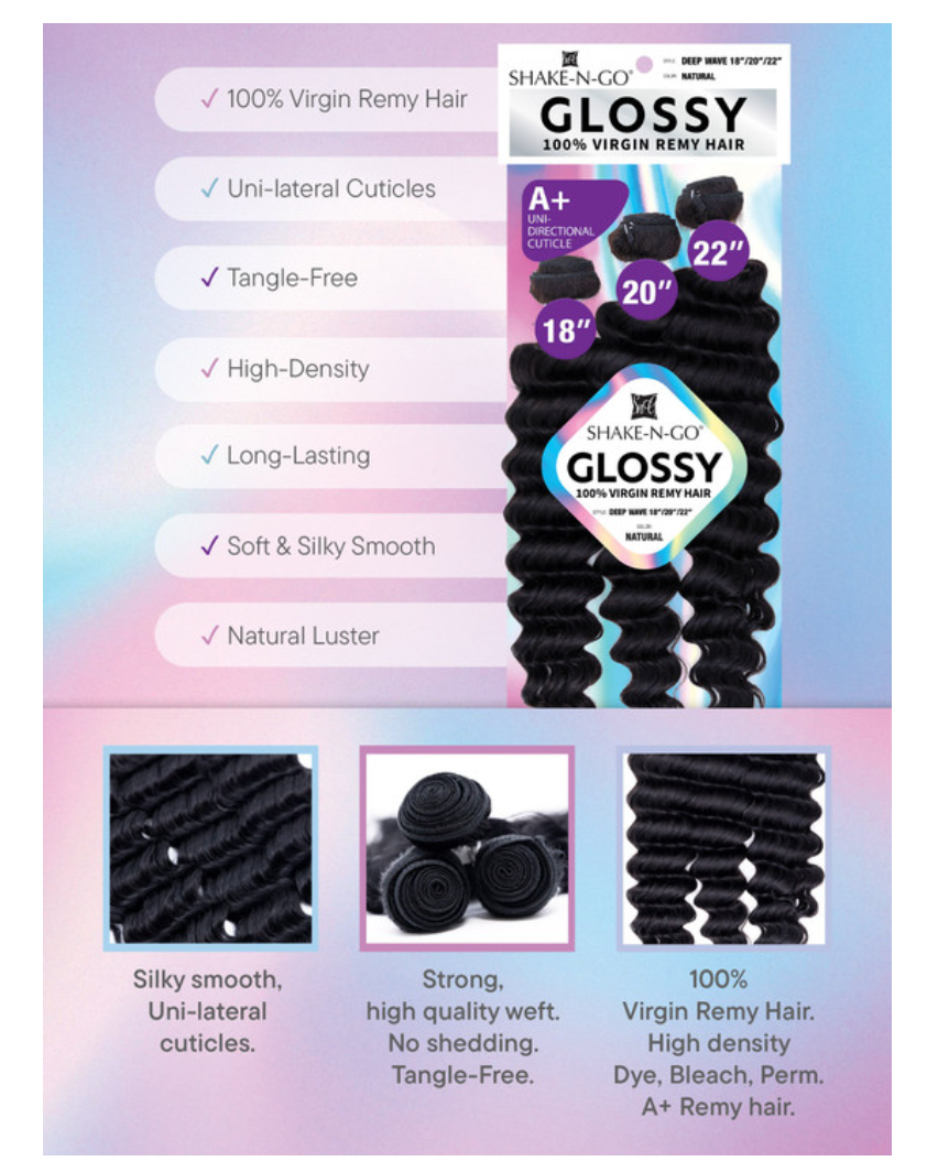 Glossy 100% Virgin Remy Hair