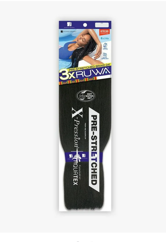 3X RUWA PRE-STRETCHED BRAID 24"