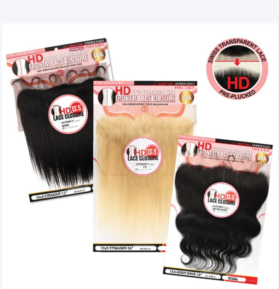 HD SWISS TRANSPARENT FRONTAL LACE CLOSURE